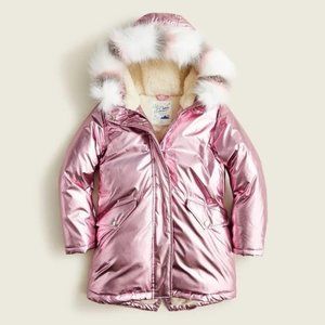J.Crew: Girls' Metallic Fishtail Parka